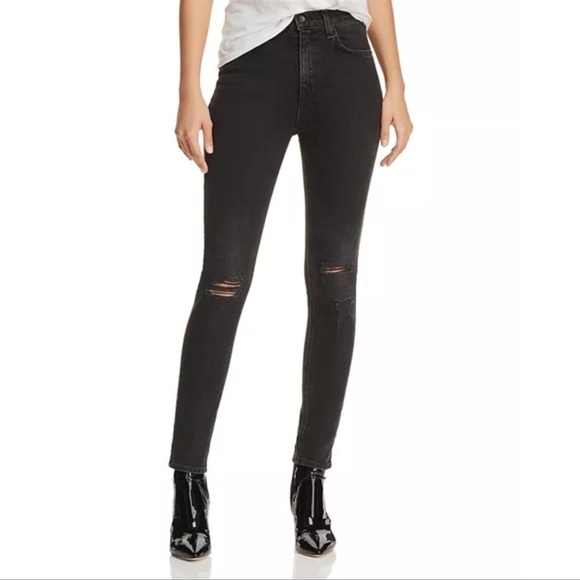 RAG & BONE High Rise Skinny Distressed Jeans - Picture 2 of 7
